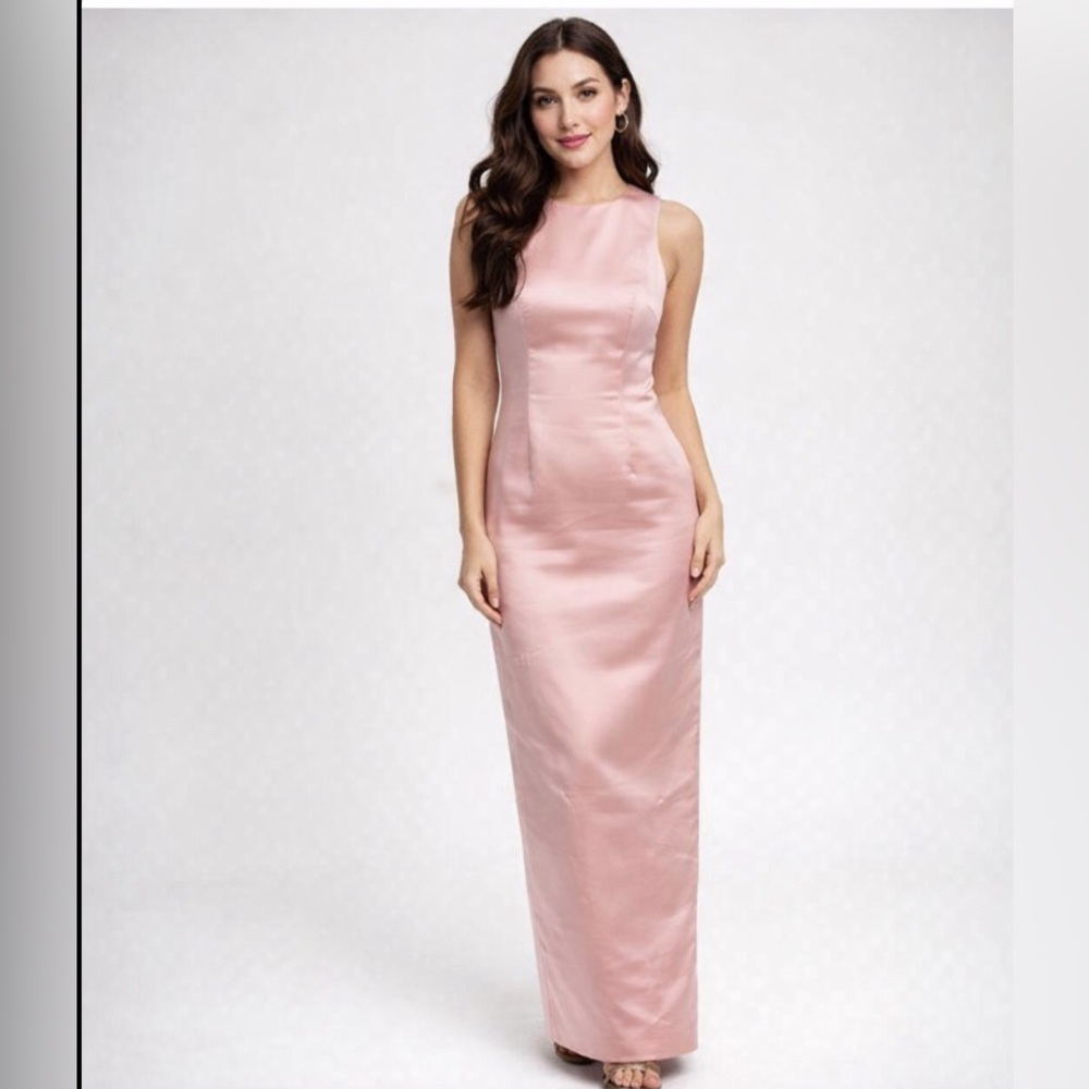 Vera Wang Pink Maxi Dress retro vintage Barbiecore